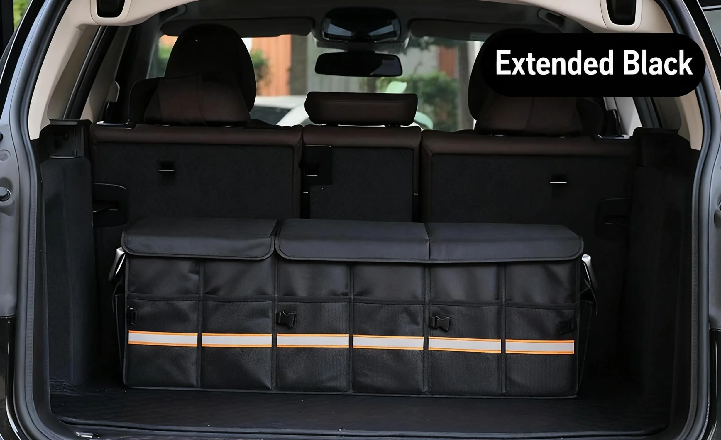 Organizer per Bagagliaio, Borsa per Bagagliaio, Pieghevole per Auto con Scomparti, Coperchio e Borsa Impermeabile, Organizer Macchina Fondo Antiscivolo, 100L Borsa Porta-oggetti da Baule