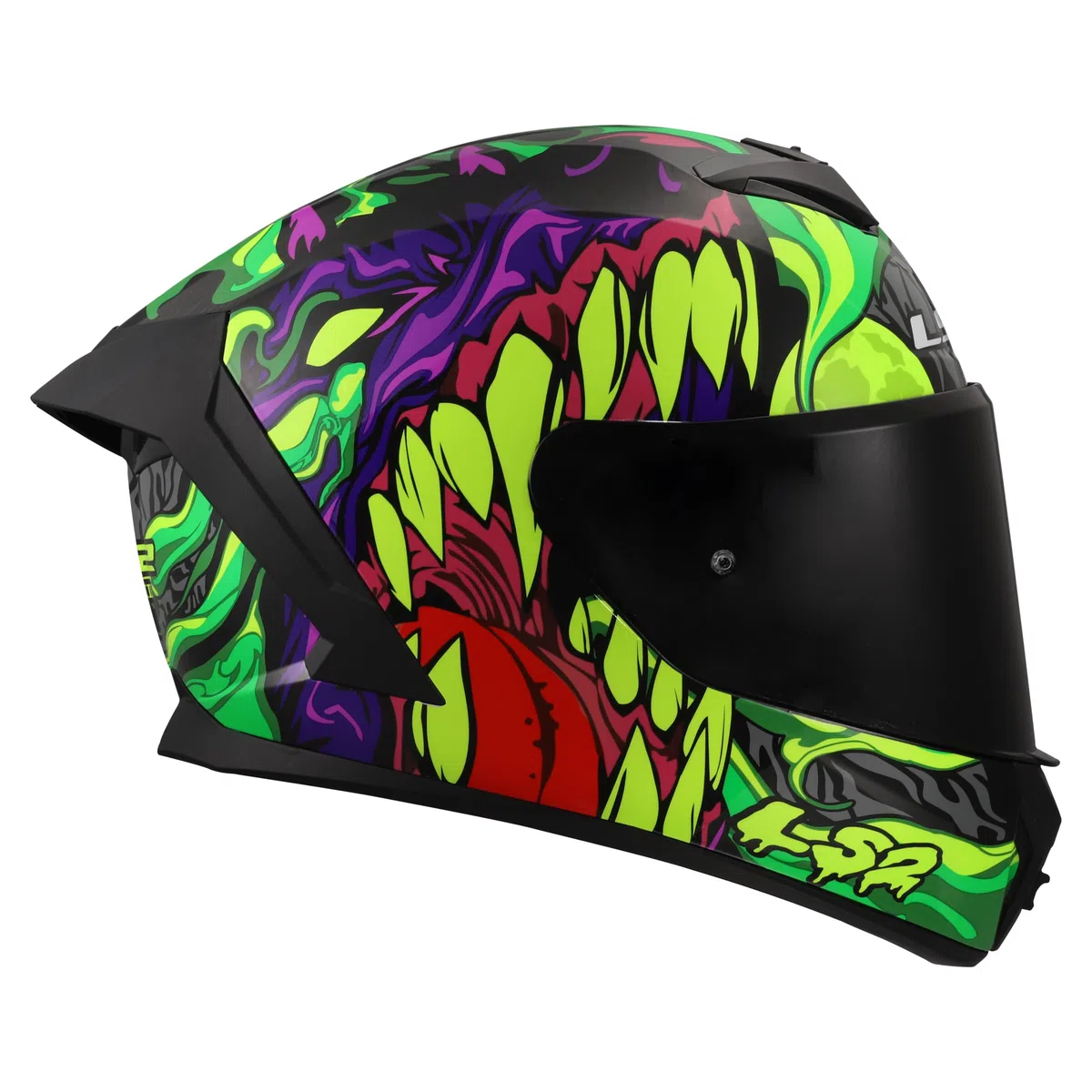 LS2, Casco Moto Integrale RAPID III LYCANT Purple Green, S