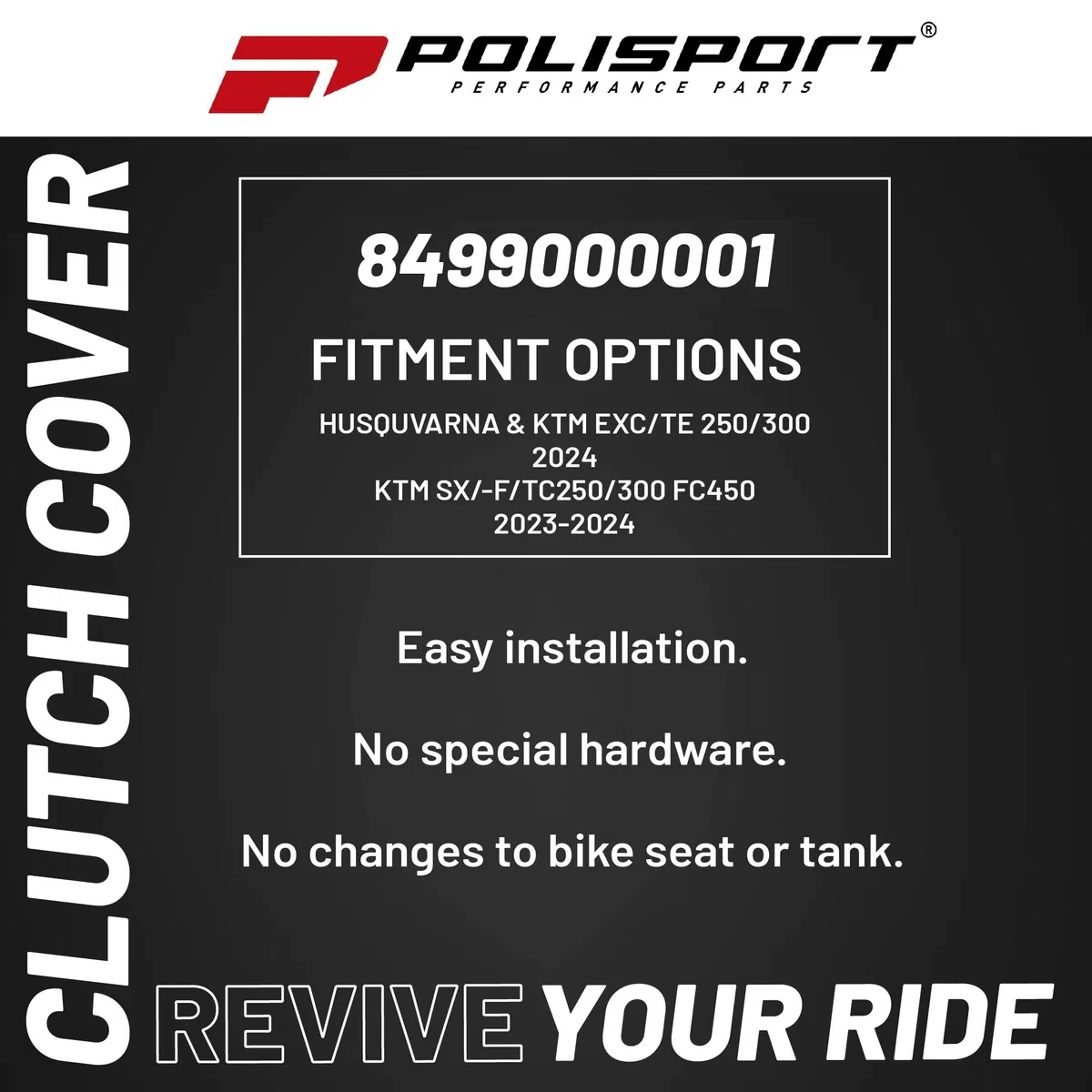 POLISPORT 8499000001 Paramotore per moto nero