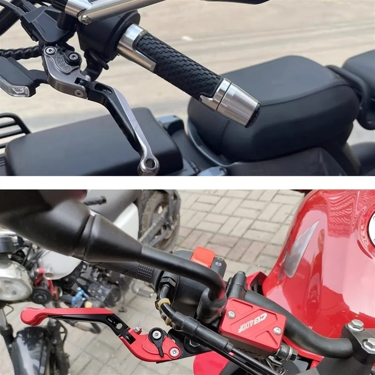 per Yamaha FZ6 FAZER FZ-6 2004-2010 Moto Leve di Frizione del Freno Regolabile Pieghevole Allungabile Manopole del Manubrio Termina in Alluminio di CNC con Logo Stretch (Colore : 1)