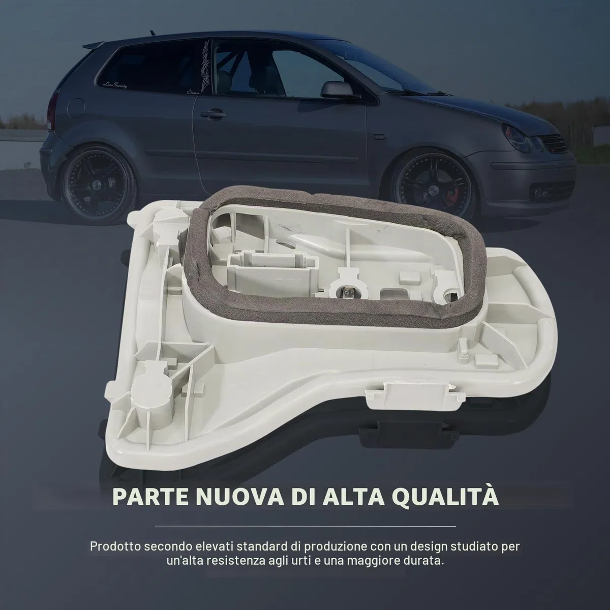 1 paire Portalampada para VW Polo 4(9N3) 2005-2010 Porta Lampada Posteriore Support Lampe pour feu arrière 6Q6945257F 6Q6945258F (Gauche et Droit)