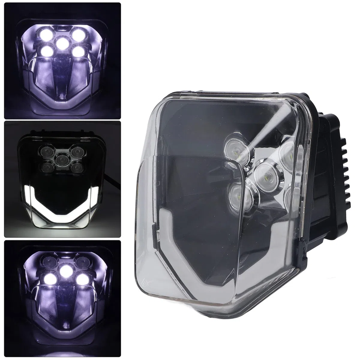 EBTOOLS Faro per Moto ABS Faro per Moto LED 35W Sostituzione della Luce di Guida per Motocicletta Impermeabile Ad Alta luminosità per Husqvarna TE FC TC