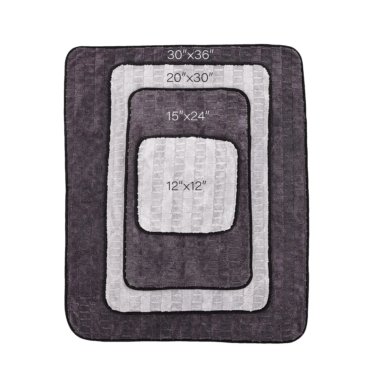 The Rag Company Gauntlet asciugamano, misto 70/30 di microfibra coreana, progettato per asciugare i veicoli più velocemente senza graffiare vernice o vetri, 900 g/m², 50,8 x 76,2 cm, grigio