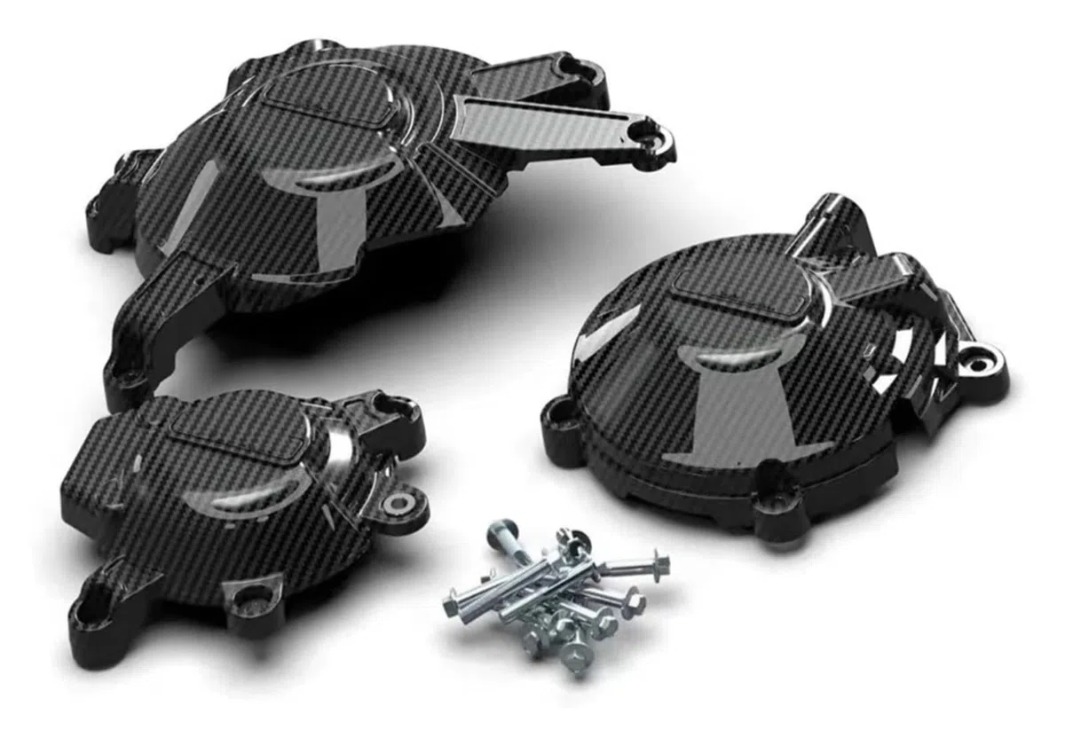 Piastra paramotore protezione motore for Honda CB650R CBR650R CB650 CB650F CBR650F 2014-2023, piastra protettiva for set copertura motore(Carbon fiber appeara 21-24)