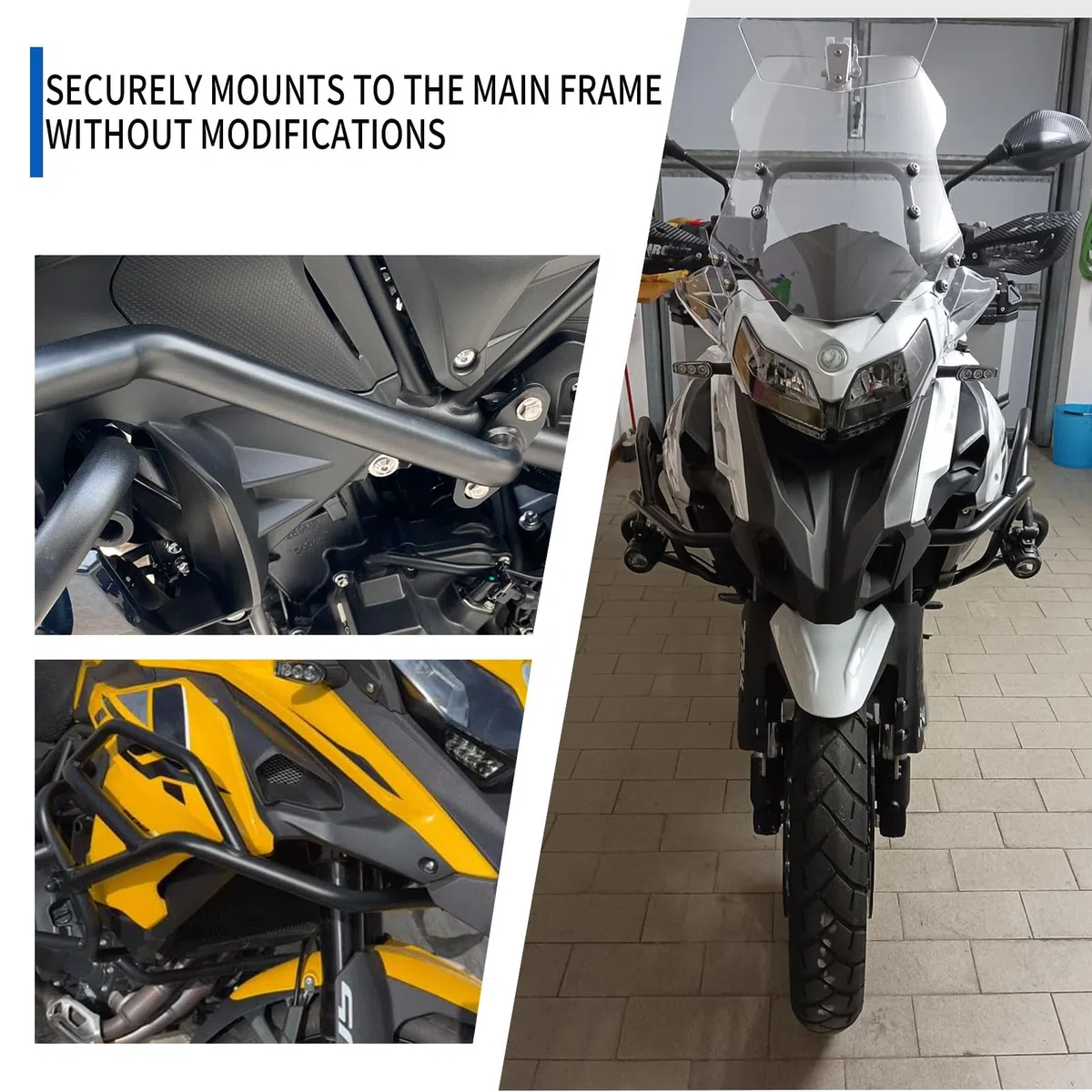 paramotore per moto TRK502X barre laterali barre protezione paracolpi barre protezione carena per Be&ne&lli TRK 502X TRK 502 X BJ500GS Accessori 2017-2020(2017-2020)
