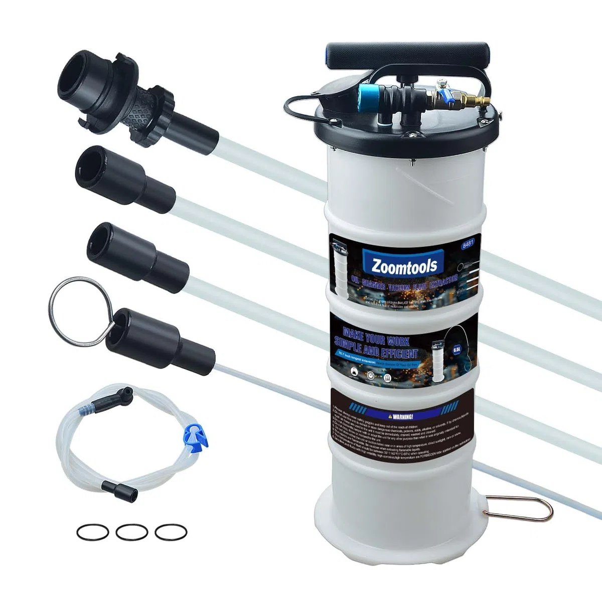 6,5 L Pompa di estrazione pneumatica/manuale per fluidi Estrattore sottovuoto per cambio olio e cambio fluido Strumento (Pneumatica & Manuale)
