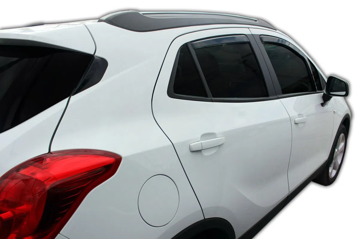 J&J AUTOMOTIVE Deflettori d'Aria per Opel Mokka 2012-2020, Set da 4 Pezzi, Nero Fumé Oscurato Heko