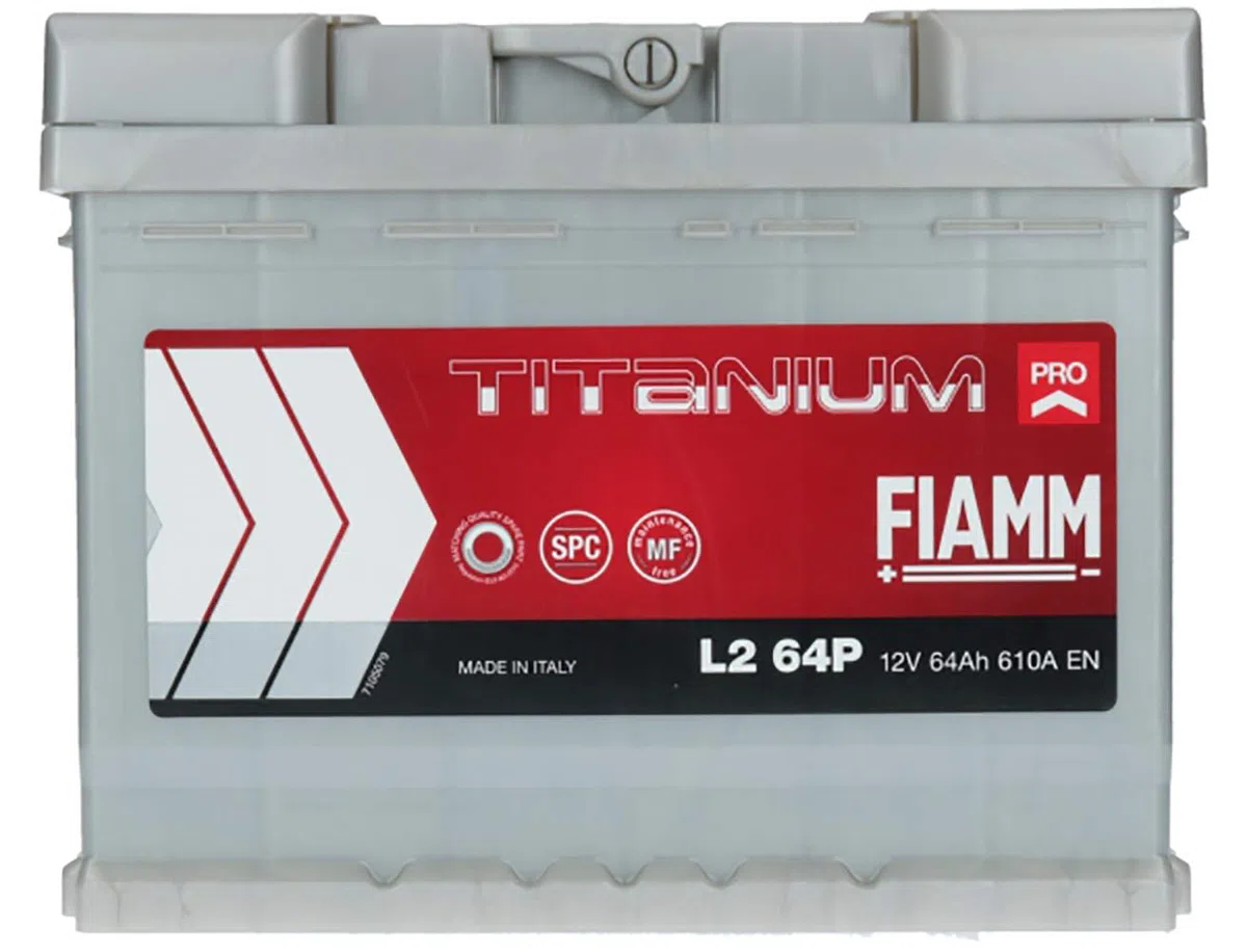 BATTERIA AUTO FIAMM 64Ah 610A POSITIVO A DESTRA (+ DX) COD. L2 64P - 7905150