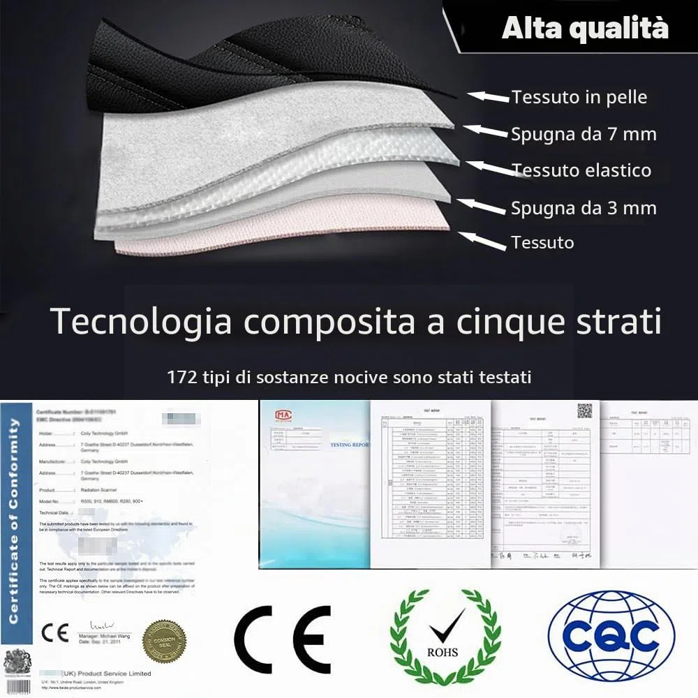 Coprisedile auto nero stile alla moda, materiale in similpelle, resistente all'usura e traspirante, facile da pulire, ecologico e inodore, copriauto in due pezzi per T-o-y-o-t-a