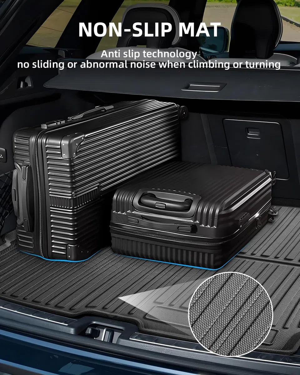 Tappetini per Bagagliaio per Volvo XC60 2026 2025 2024 2023 2022 2021 2020 2019 2018, XC60 Tappetino Baule Originale TPE Tappeti Bagagliaio Posteriore con Bordo Alto, Accessori Impermeabili