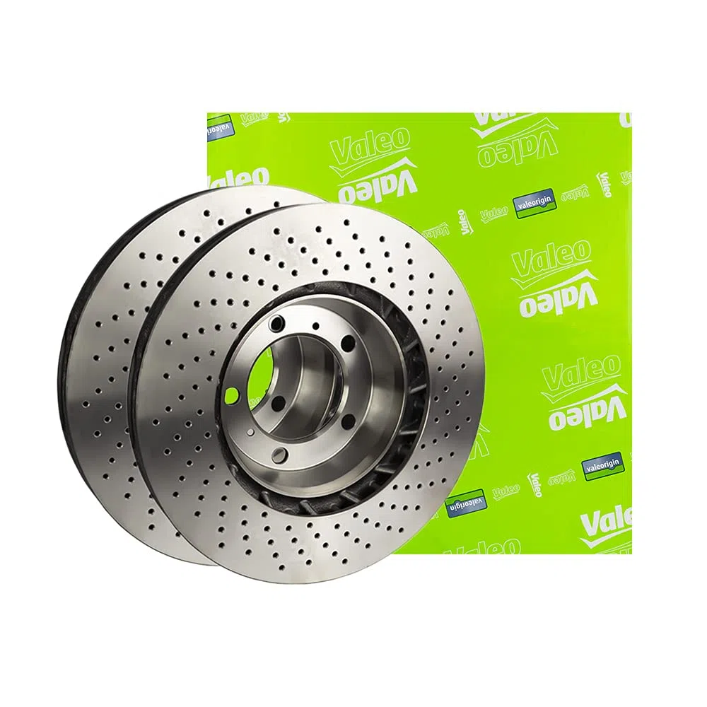 VALEO - Dischi freno oliati - 886194 - Confezione contenente 2 dischi ventilati e forati - Asse anteriore - Design e qualità simili all'originale - Valeo, esperto di frenatura dal 1923