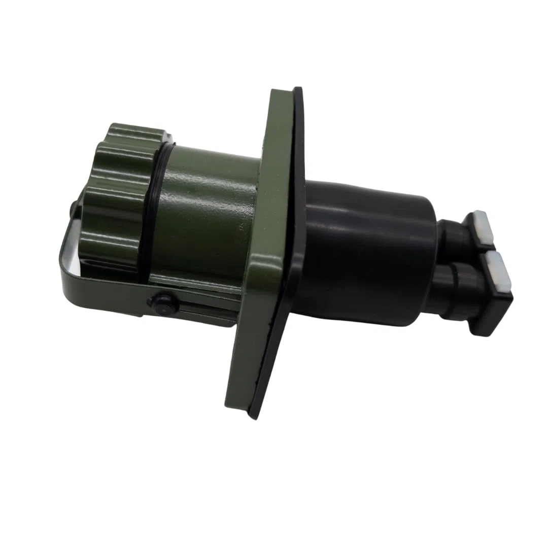 Presa Nato a 2 poli con guarnizione in gomma, 2 prese di contatto 35 mm², 12 V/24 V, adatta per veicoli militari, veicoli antincendio, ambulanza, terra e macchine edili, camion, rimorchi