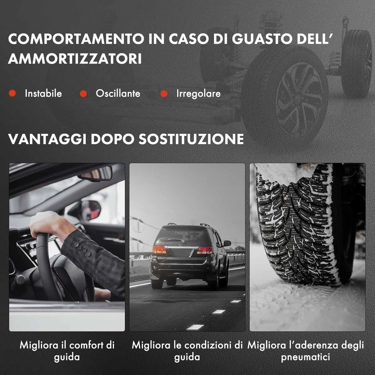 Frankberg 2x Ammortizzatori per sospensioni Ammortizzatori per telaio Posteriore sinistro destro 651mm Pressione del gas Compatibile con 500L 351 352 0.9L-1.6L 2012-2025 Replace# 51936080,52021449