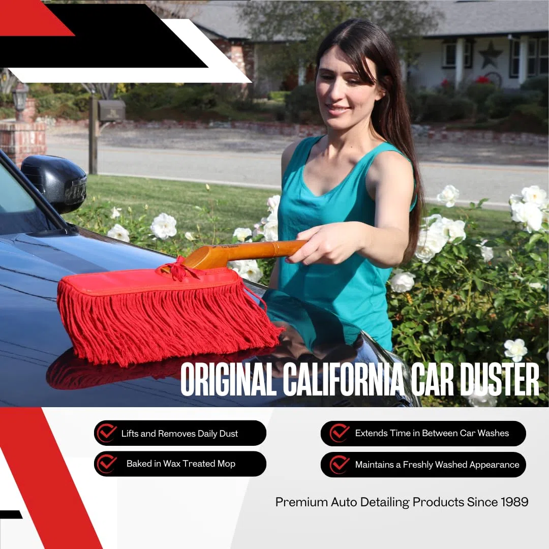 California Car Duster CCD-Original Standard Car Duster con Manico in Legno