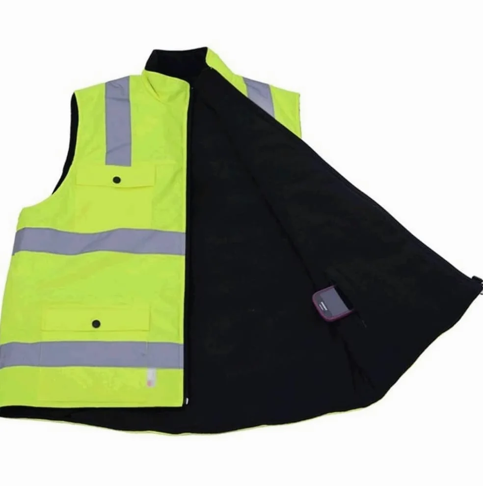 Gilet Catarifrangente Gilet alta Visibilità Giubbotto riflettente for la sicurezza degli adulti invernali, può essere indossato su entrambi i lati, for il giubbotto for la sicurezza della notte in bic