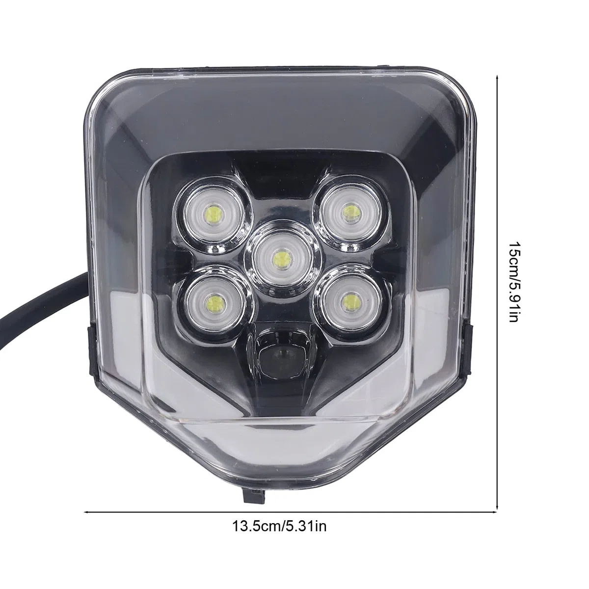 EBTOOLS Faro per Moto ABS Faro per Moto LED 35W Sostituzione della Luce di Guida per Motocicletta Impermeabile Ad Alta luminosità per Husqvarna TE FC TC