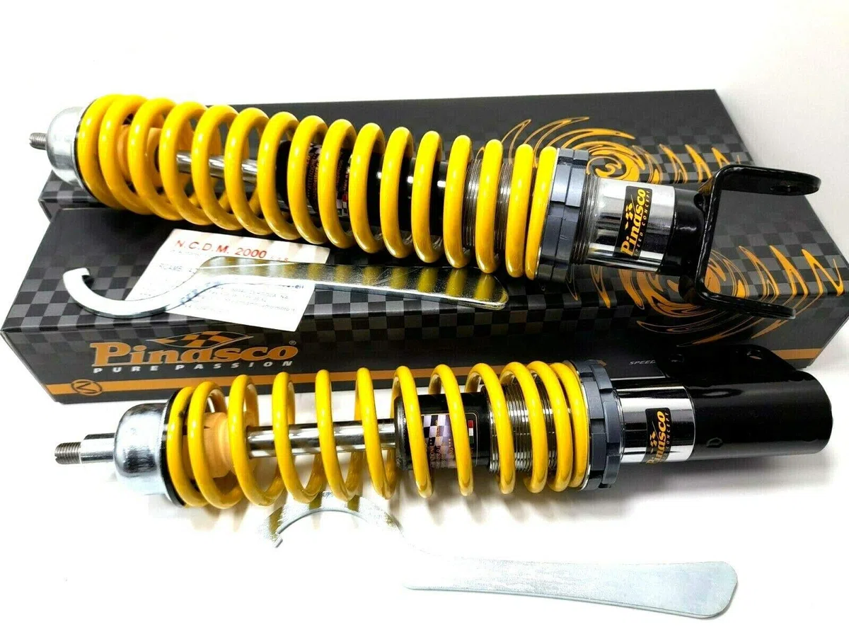 KIT AMMORTIZZATORE ANTERIORE + POSTERIORE PINASCO REGOLABILE VESPA PX 125 150 200