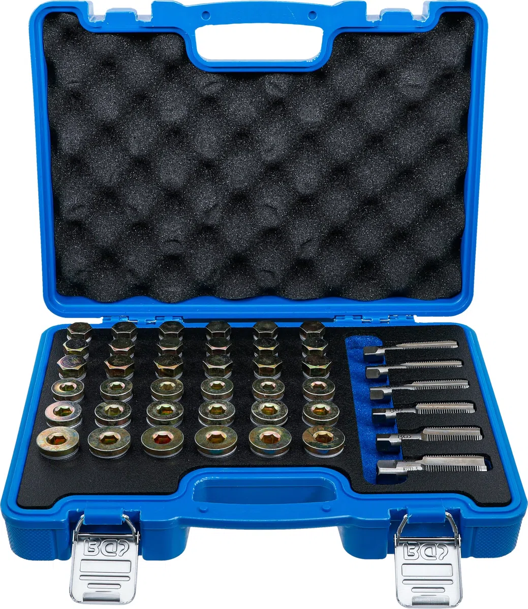 BGS 123 | Kit di riparazione per filettatura scarico olio | 114 pz.