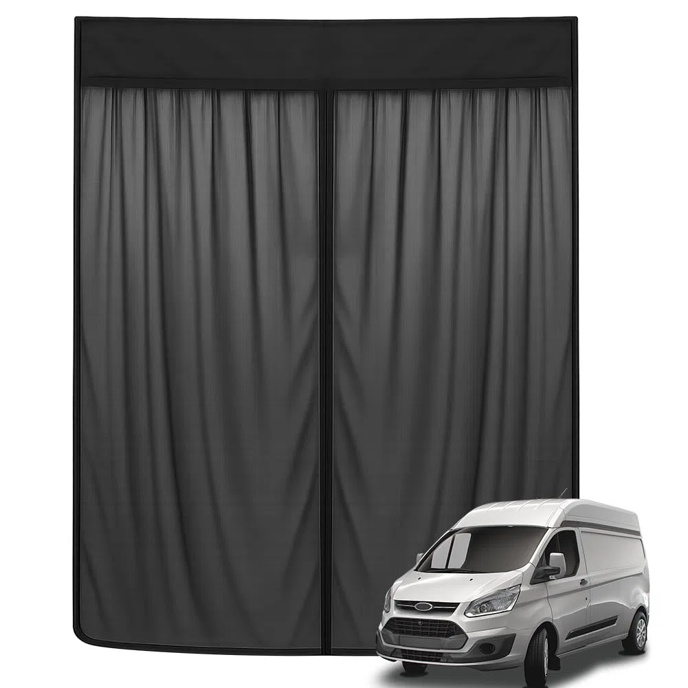 RASHION Zanzariera Compatibile con Ford Transit Custom Tetto Alto (H2) per Porta Scorrevole, Zanzariera Magnetica Tenda Parasole Contro Insetti e Sole, Rete Ombreggiante Porta Laterale Campeggio