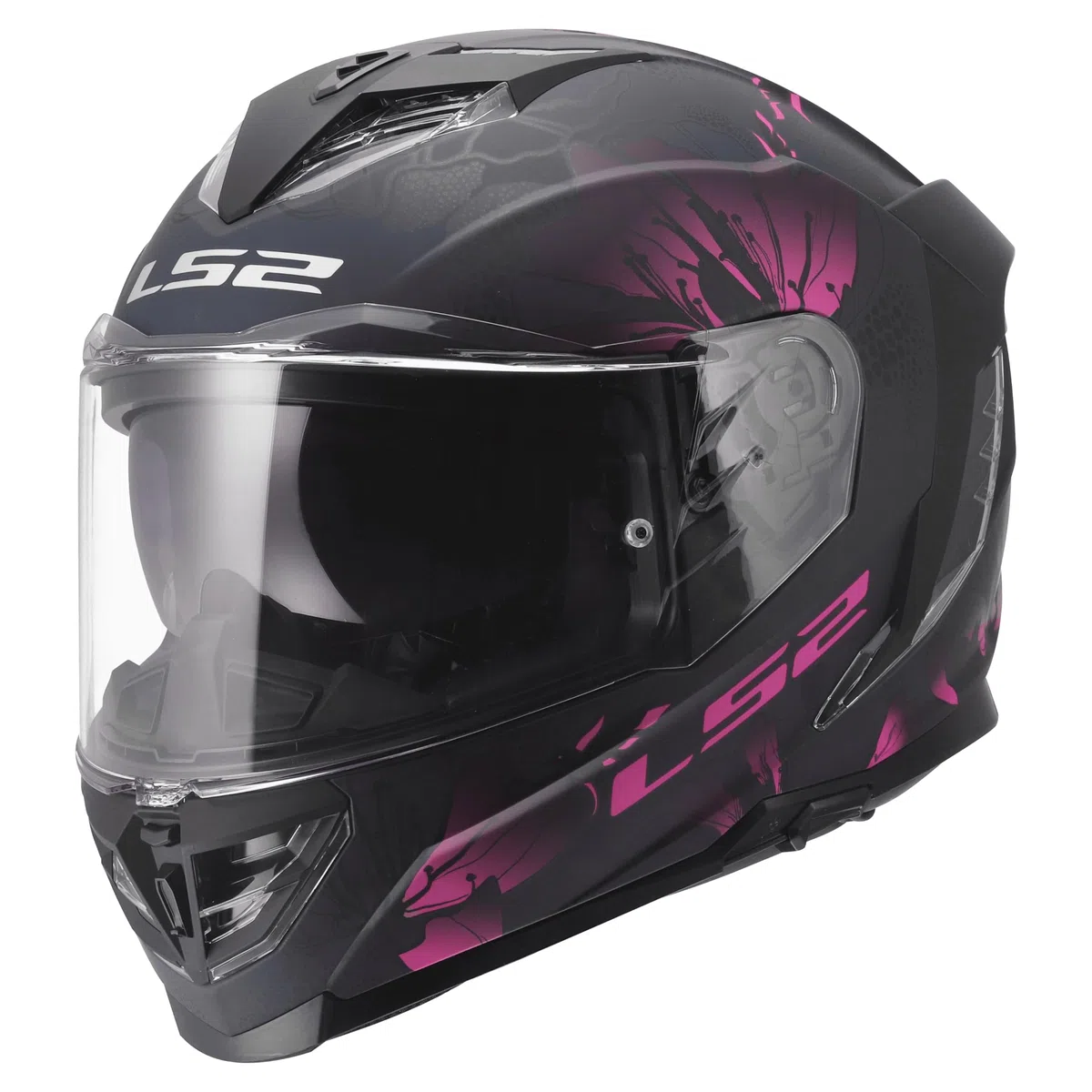 LS2, Casco Moto Integrale STORM III BURST Black Pink, XXS