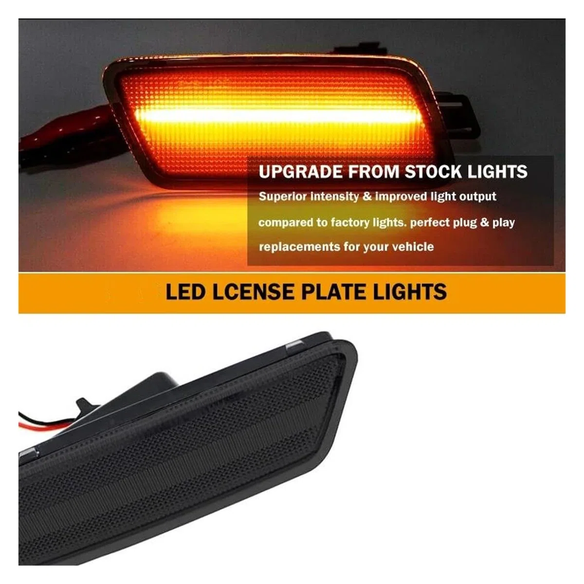 Generico Frecce Laterali Luce posizione laterale T10 LED ambra/rossa per A7 S7 RS7 2012-2018 Indicatori di direzione DRL Lampade laterali Luci Led(4pc Amber Red)