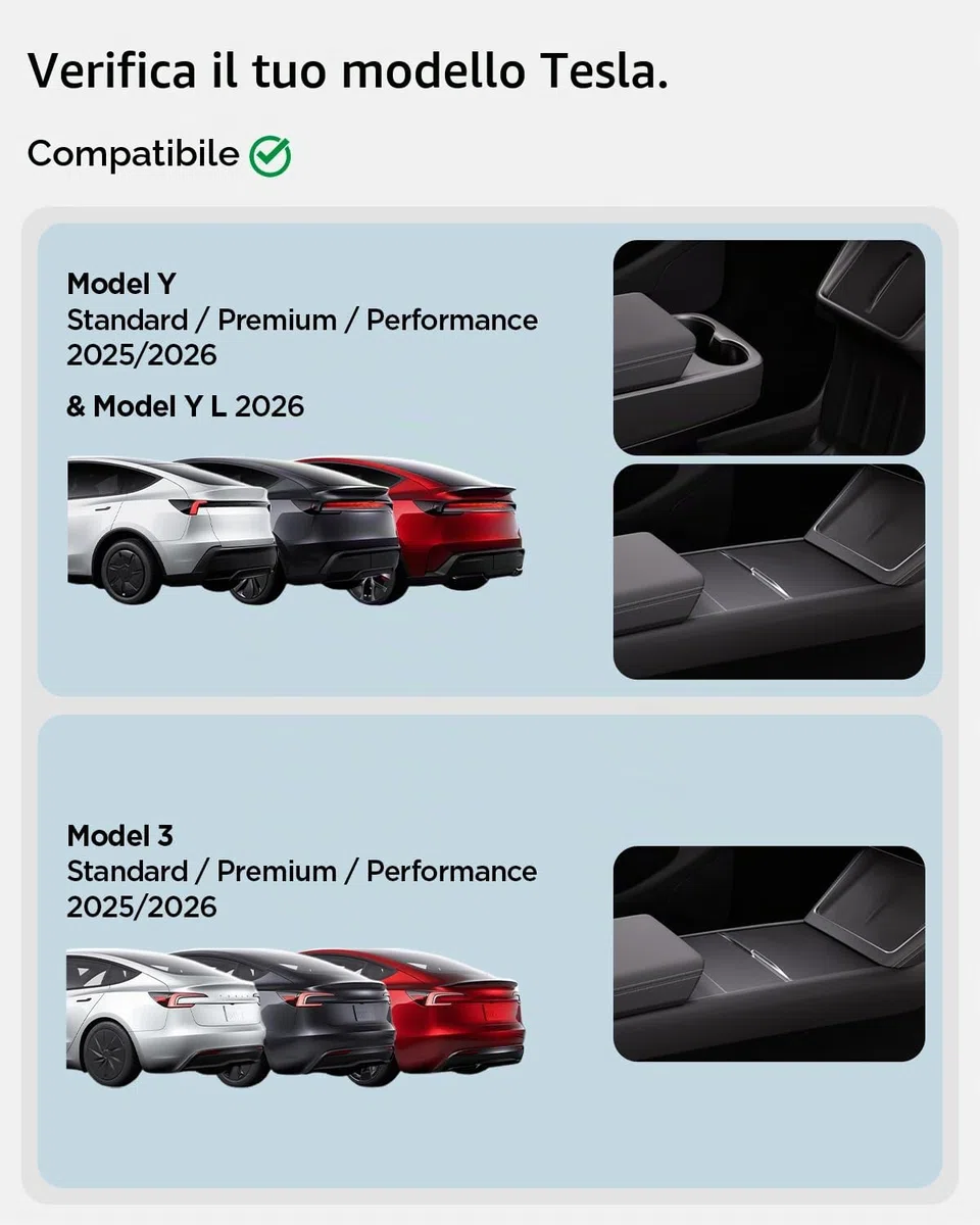Spigen Tesla Model 3 Highland 2024-26 Model Y Juniper 2025 2026 Organizer Sotto Schermo, Installazione con un Tocco, Organizzatore Portaoggetti, Accessori Tesla - Nero