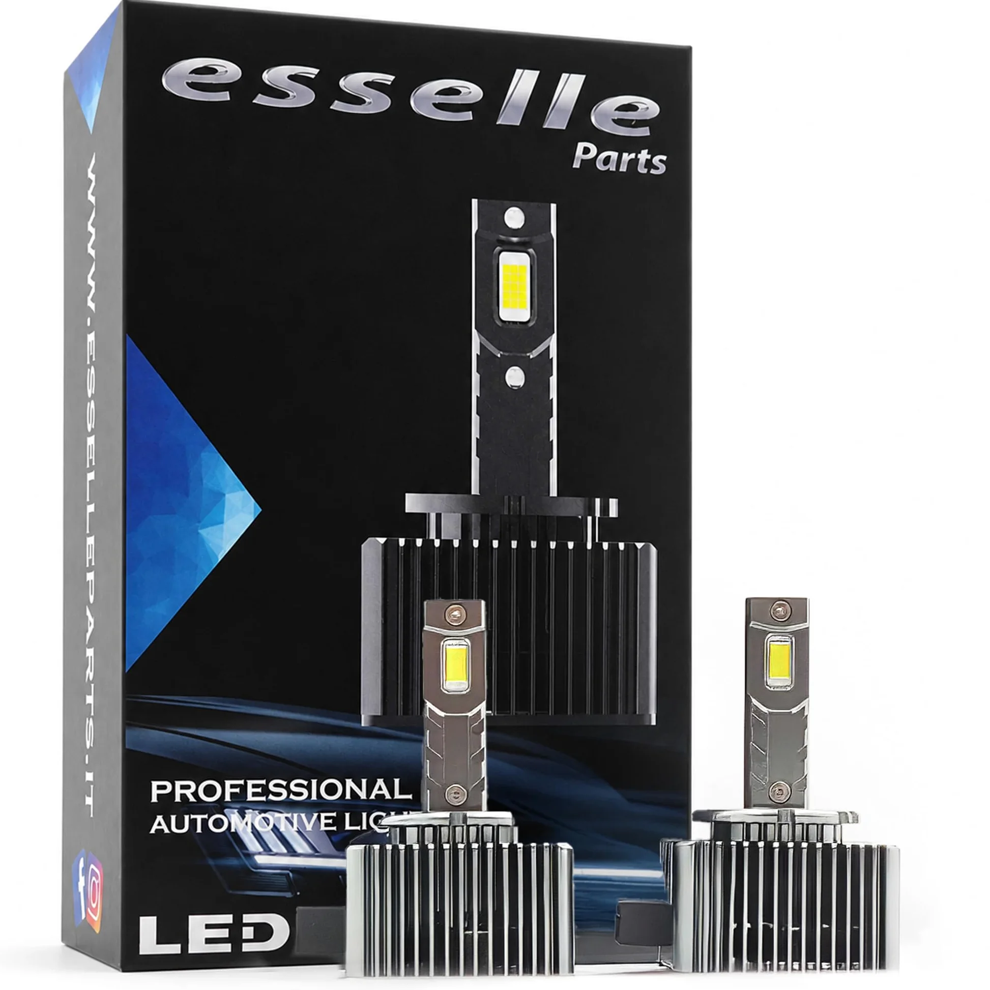 Coppia Lampade D1S LED 12000 Lumen 6000K specifiche per Audi A4 B6 – Conversione da Xenon a LED Plug & Play Canbus – Luce Bianco Ghiaccio Ultra Potente – 35W CSP Alta Luminosità