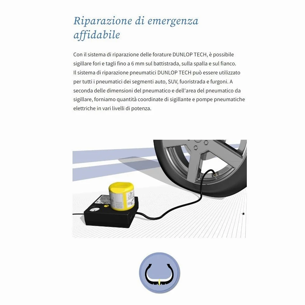 COMPATIBILE CON Y AMAHA TRICITY 300 KIT GONFIA-RIPARA MOTO-SCOOTER-BICI RIPARAZIONE GOMME-RUOTE PNEUMATICI AUTOMATICO CON COMPRESSORE E LIQUIDO SIGILLANTE DUNLOP DA 450ML TECH
