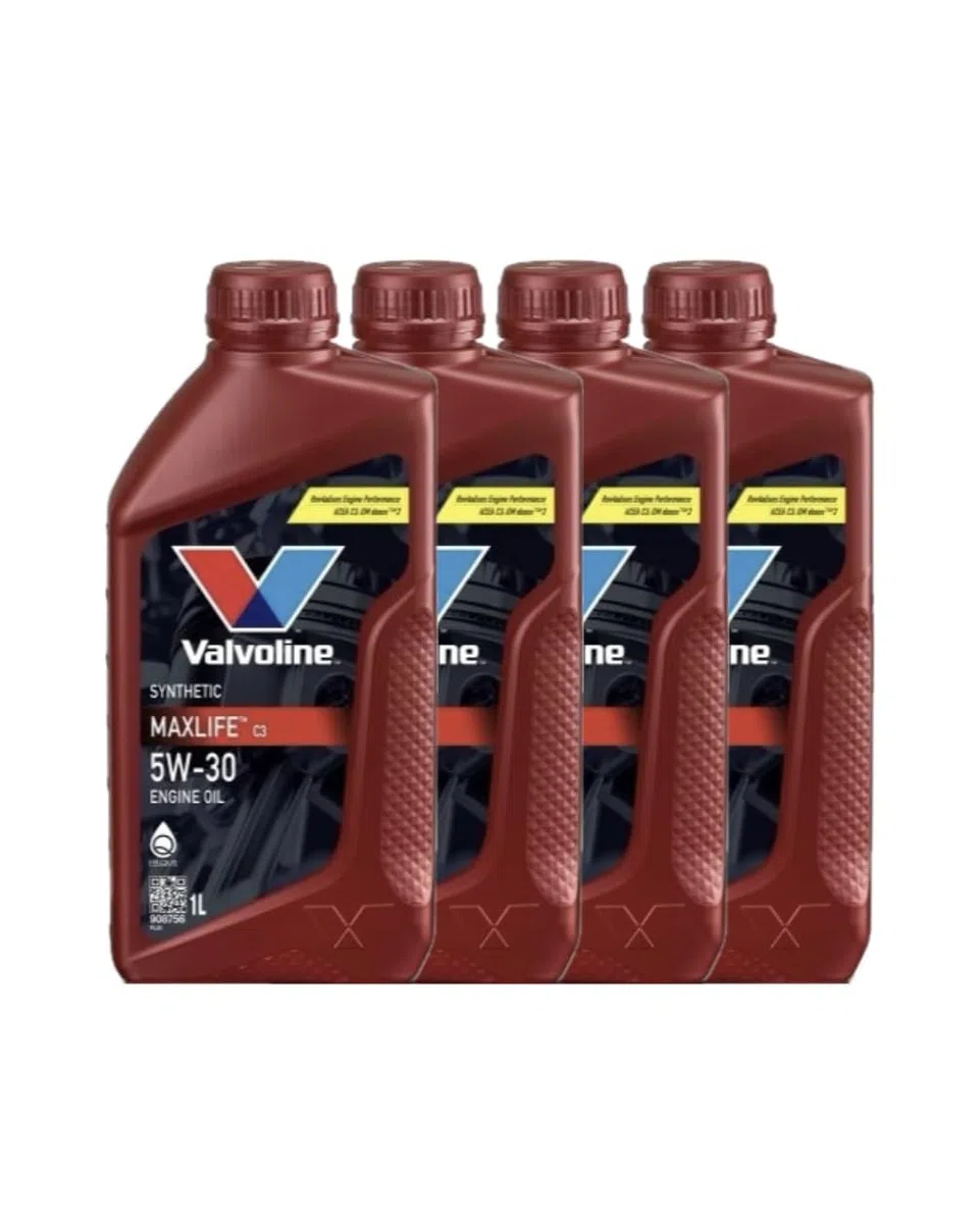 Valvoline MaxLife Olio Motore Completamente Sintetico 5W-30, ACEA C3, per Motori Benzina GPL e Diesel, Alto Chilometraggio (4L)