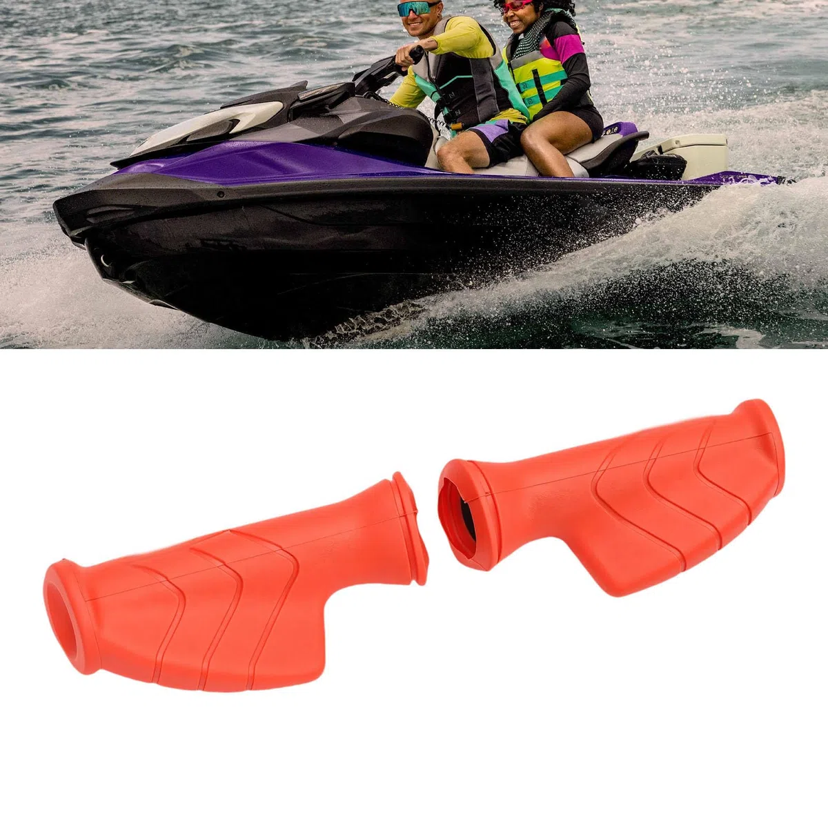 Impugnatura con Poggiapolsi, Set di Impugnature di Ricambio per 900 RXP RXT GTX GTS GTR 90 130 155 170 215 230 260 300, Superficie Strutturata in Gomma, Assorbimento delle