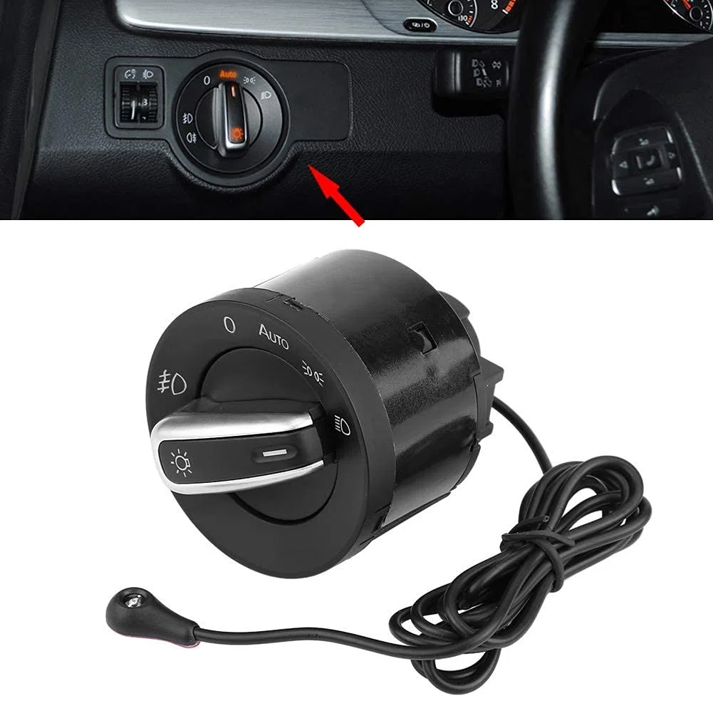Sensore Luci Automatiche, Interruttore Controllo Fari con Funzione Memoria 12V, Compatibile per Veicoli MK5/MK6
