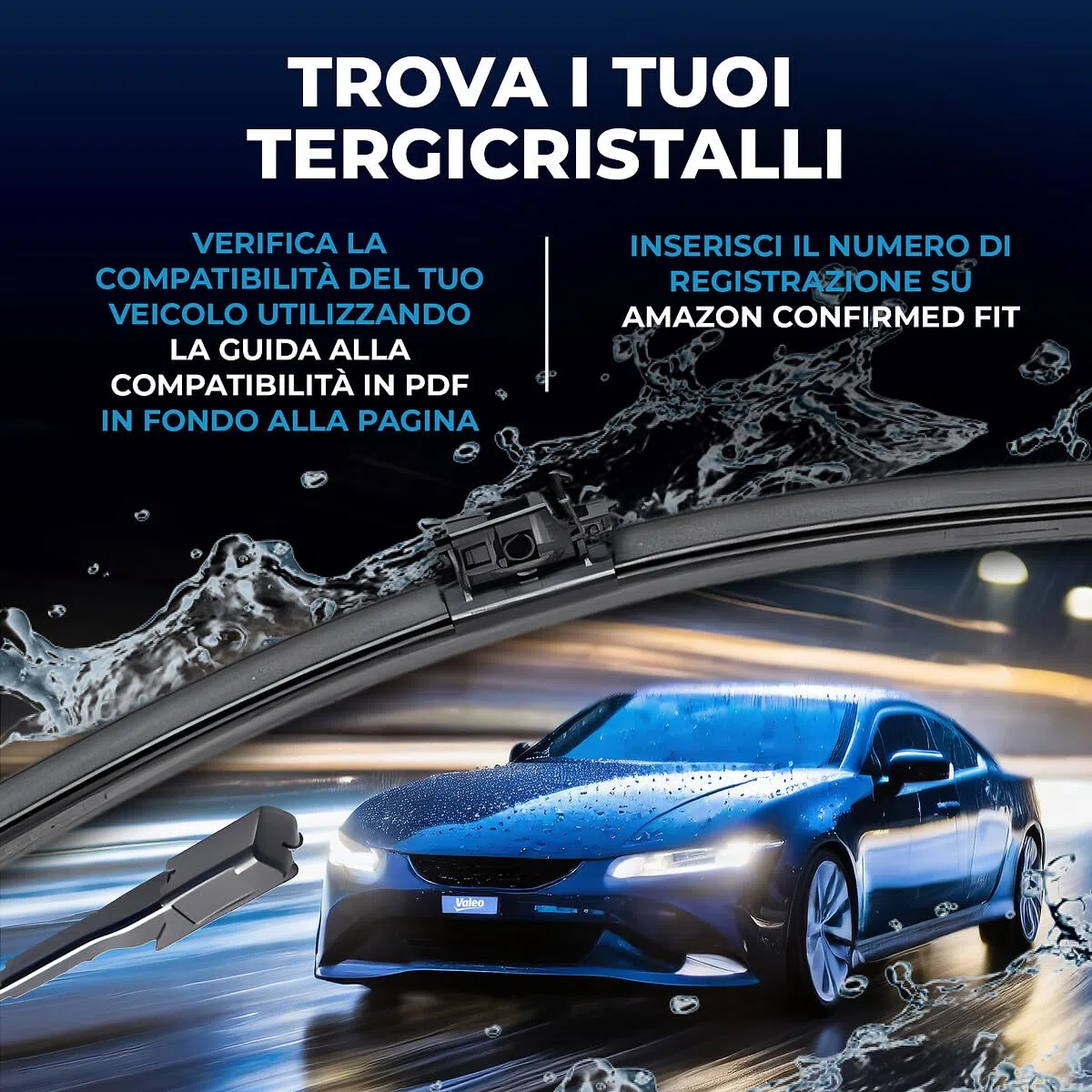 VALEO Silencio Tergicristalli VF928 Kit di Spazzole tergicristallo originali Flat Blade ad Alte Prestazioni, Maggior Visibilità su Strada 700mm/450mm Anteriore Confezione da 2 577928
