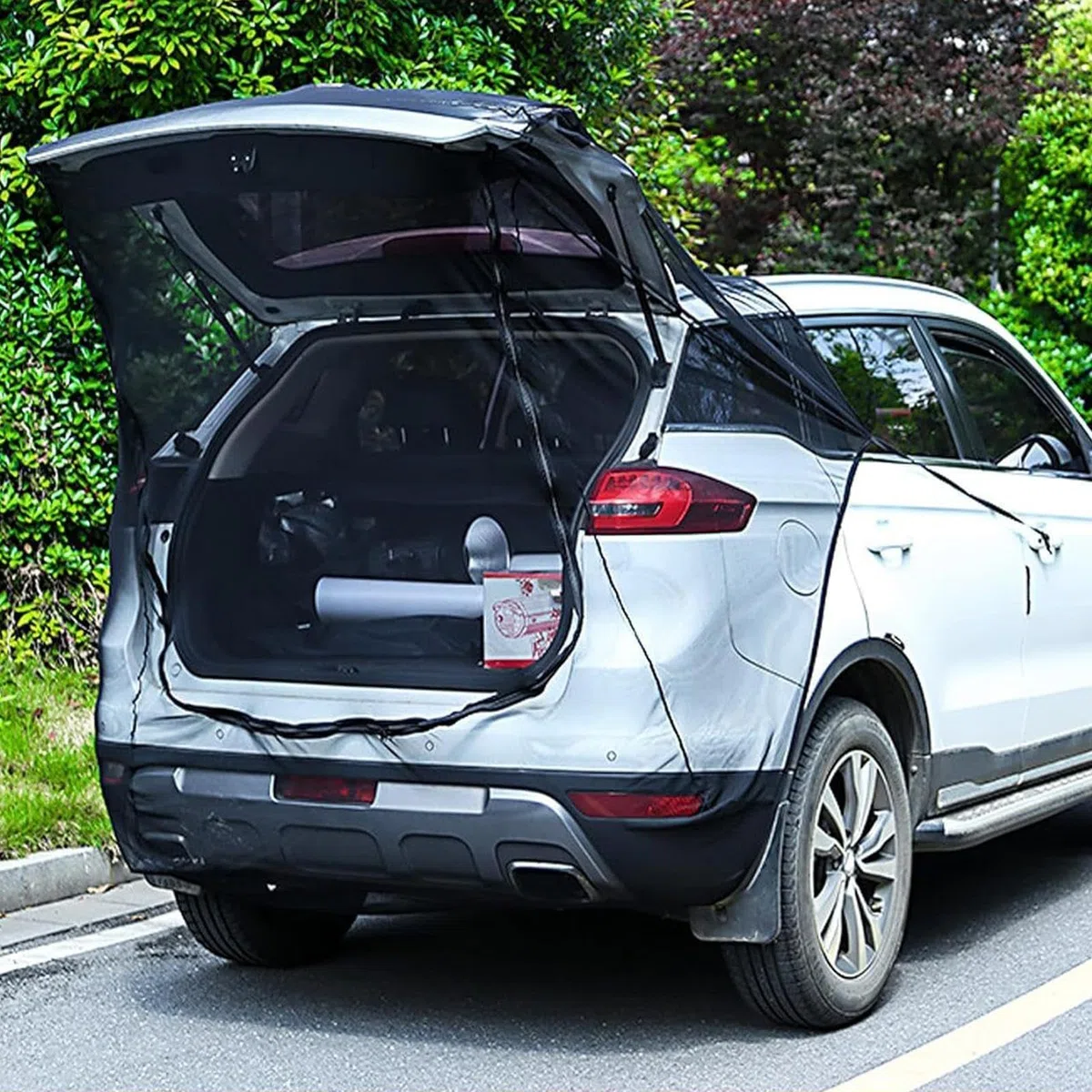 Zanzariera per Bagagliaio Auto(185x205cm) per Ford Focus Estate 4 (IV) HP I 2018-2025, Tenda a Rete Traspirante Anti-Insetti Alta Densità, Protezione Solare Campeggio