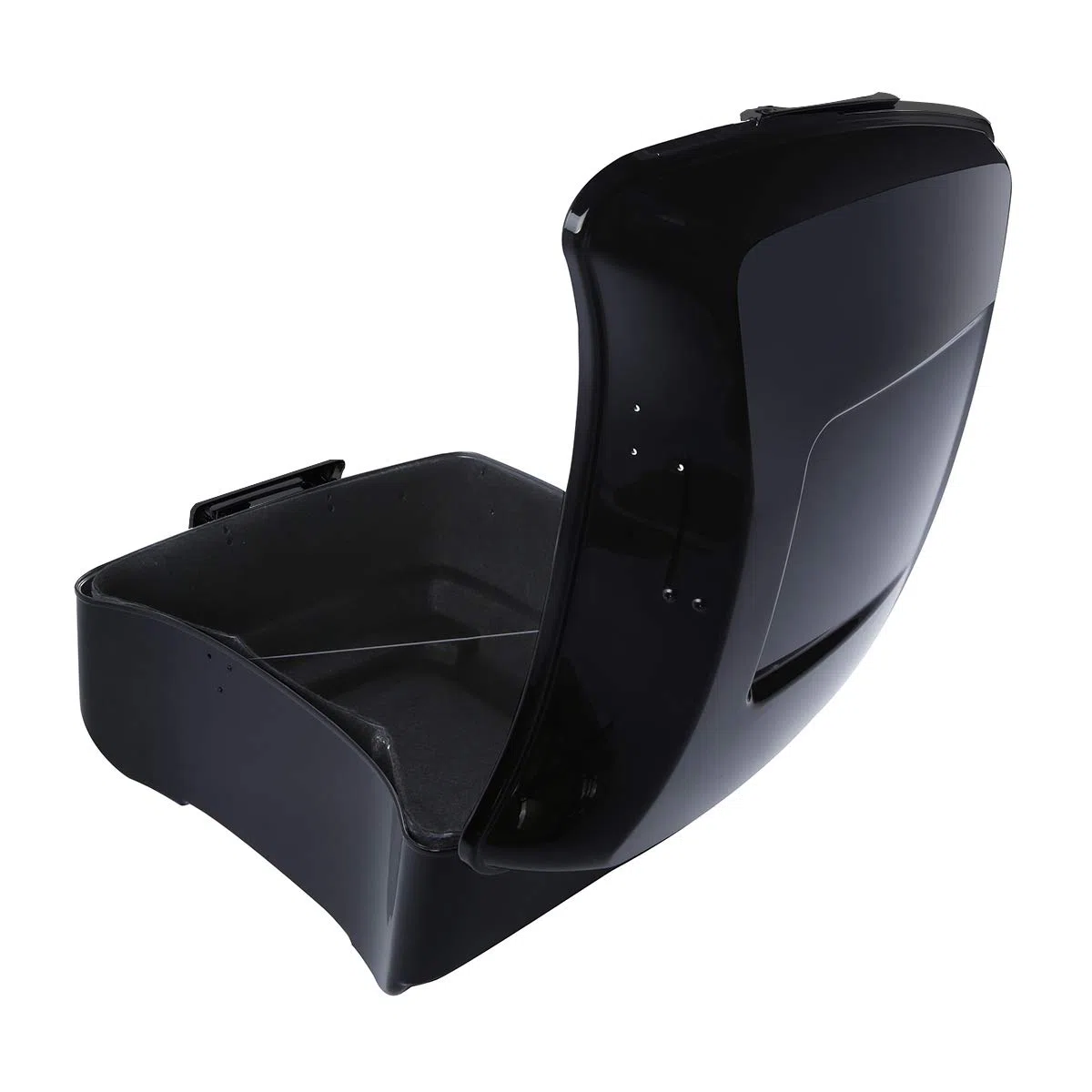 XMT-MOTO King Tour Trunk + schienale avvolgente + 2 rack di montaggio + portapacchi superiore + piastra di base nera adatta per Harley Touring Road King Street Electra Glide Ultra-Classic 2014-2025