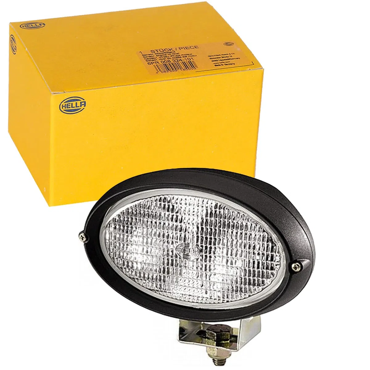 HELLA 1GA 996 161-291 Alogeno-Faro da lavoro, Oval 100, 12V, Montaggio, esterno, verticale, Illuminazione pianale, Cavo 2000mm, Spina AMP