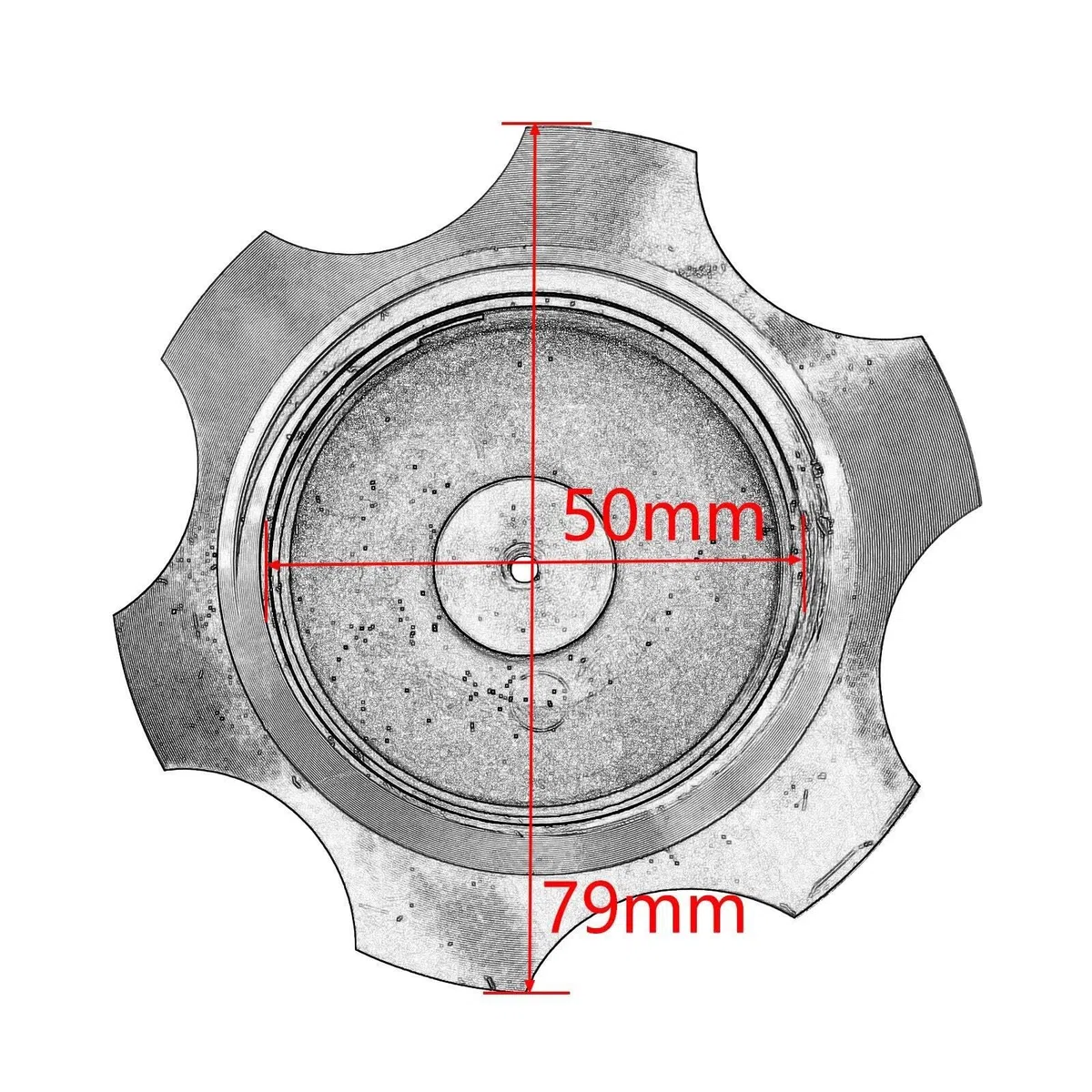 Tappo Serbatoio Carburante in Alluminio CNC per Moto da 50 Mm con Sfiato con Tappo di Sfiato ATV per Y&amaha Universale