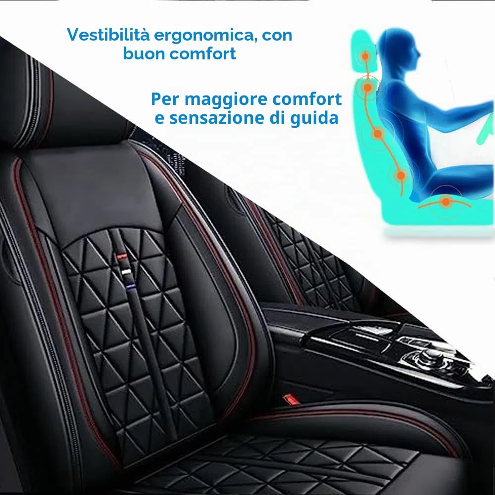 Coprisedile auto nero stile alla moda, materiale in similpelle, resistente all'usura e traspirante, facile da pulire, ecologico e inodore, copriauto in due pezzi per T-o-y-o-t-a