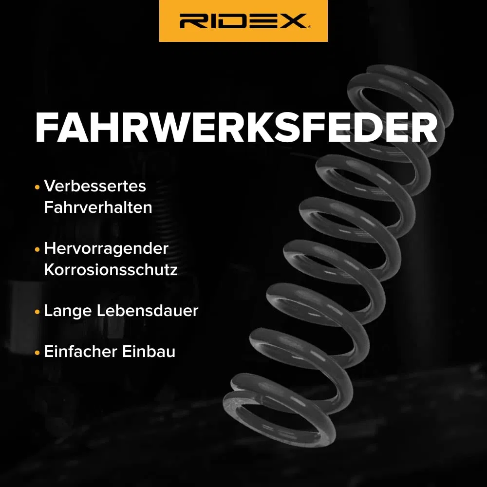 RIDEX 188C0955 2x Molle ammortizzatori Posteriore Compatibilità con FIAT Panda Hatchback 141