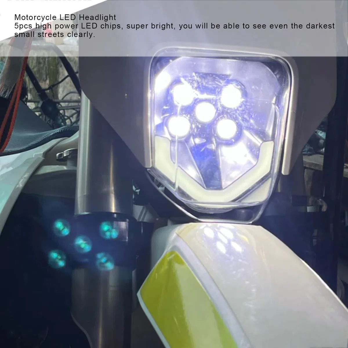 EBTOOLS Faro per Moto ABS Faro per Moto LED 35W Sostituzione della Luce di Guida per Motocicletta Impermeabile Ad Alta luminosità per Husqvarna TE FC TC
