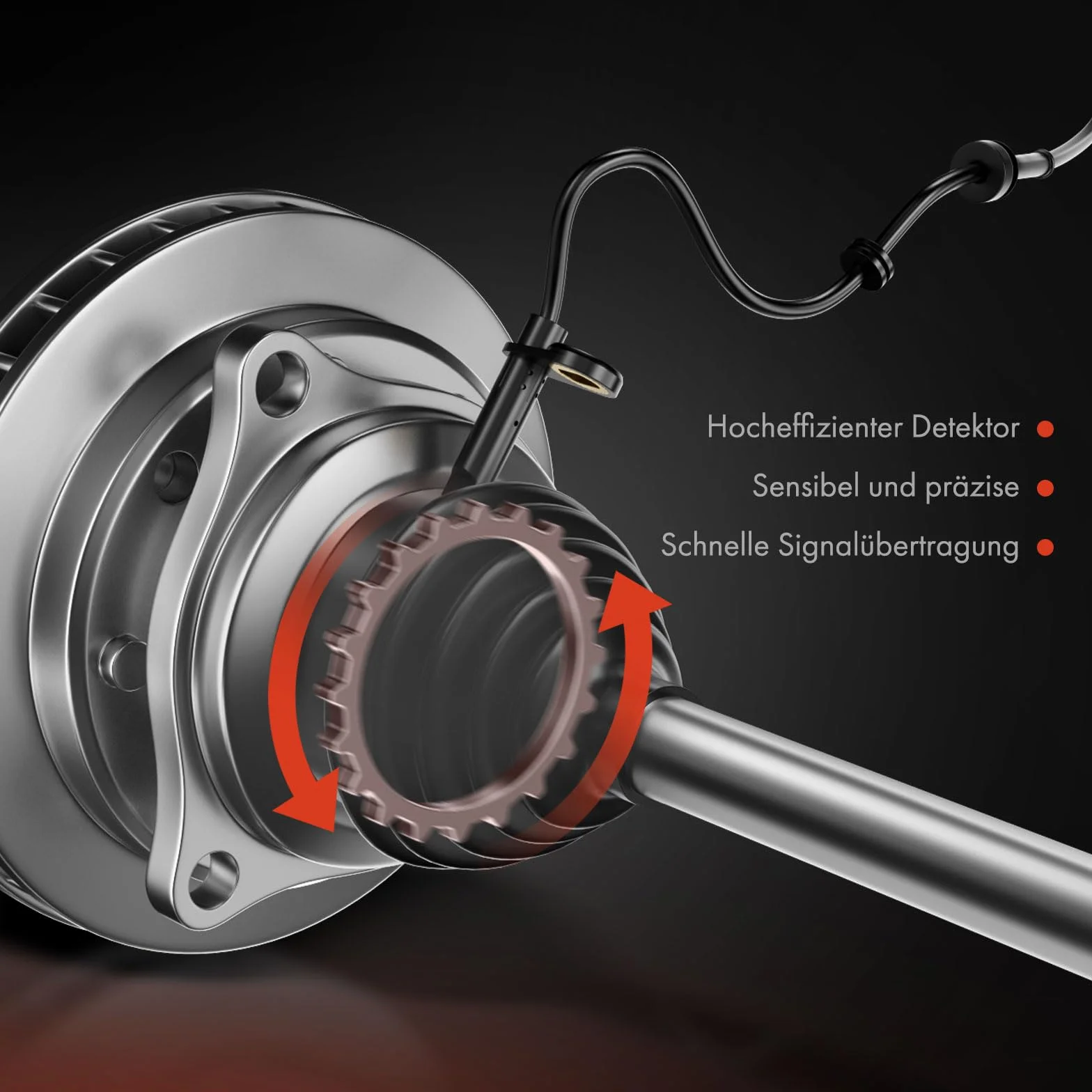 Frankberg Sensore Velocità Ruota ABS Sensore ABS ABS Speed Sensore Compatibile con Serie 5 E39 520i 523i 525tds 525td 528i 535i 540i Serie 5 Touring E39 523i 525tds 528i 540i Replace# 34521182160