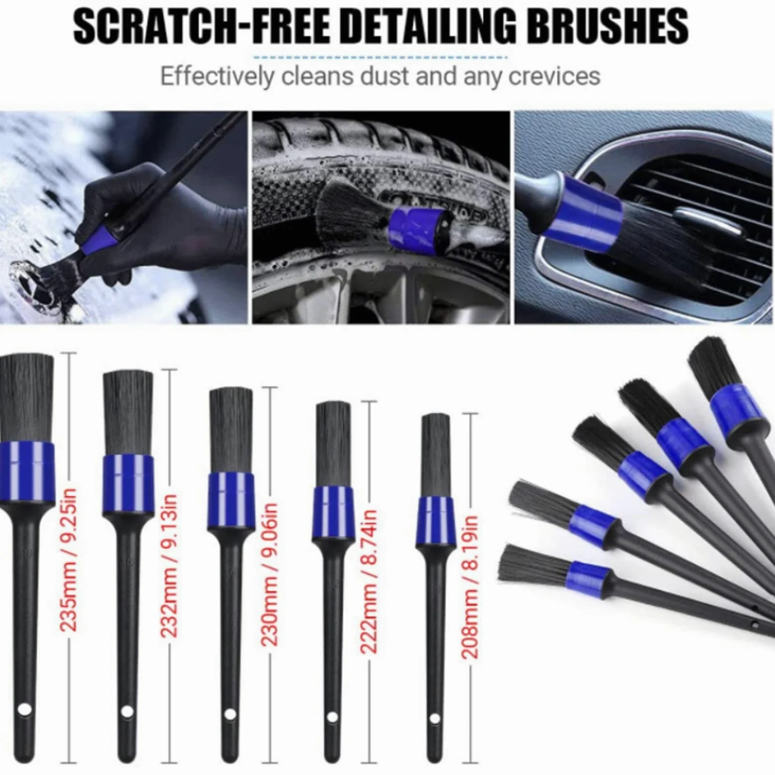 Kit di pulizia degli interni 'auto, kit di pulizia del lavaggio automatico | Kit di pulizia automobilistica professionale per interni, esterni, ruote, cruscotto