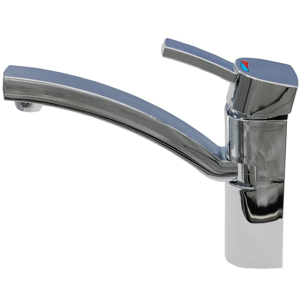 Miscelatore monocomando Capri per camper, roulotte, caravan, campeggio, barca, interruttore cromato