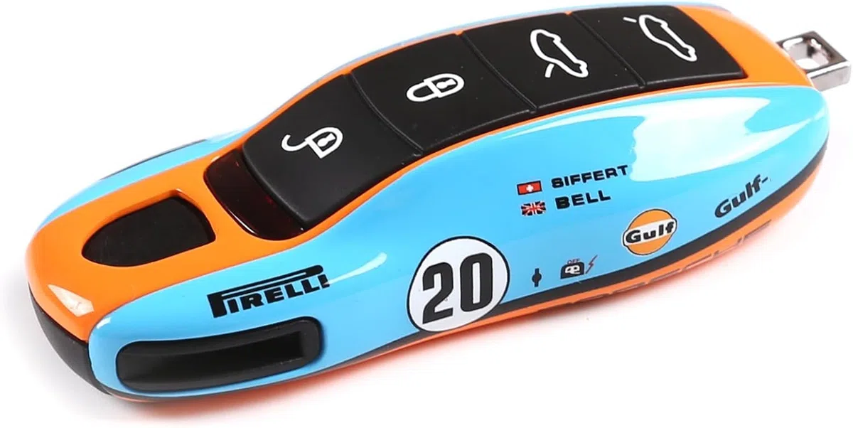 Cover per chiave auto Porsche 2010-2019 Panamera, 2011-2020 Cayenne, 2013-2020 911, 2014-2019 Boxster, 2013-2016 Cayman, 2016-2019 718, Olio Ulf, Stile A