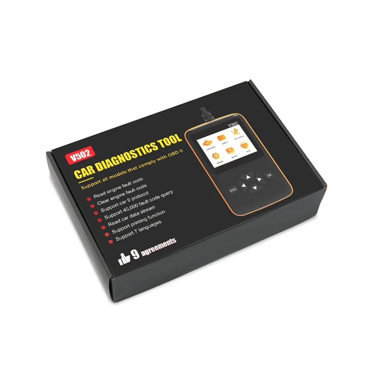 Diagnosi guasti del motore auto, carte di lettura del codice dell'automobile, diagnostica dei guasti dell'auto, attrezzi diagnostici auto OBD2, diagnosi del motore Portatile e comodo
