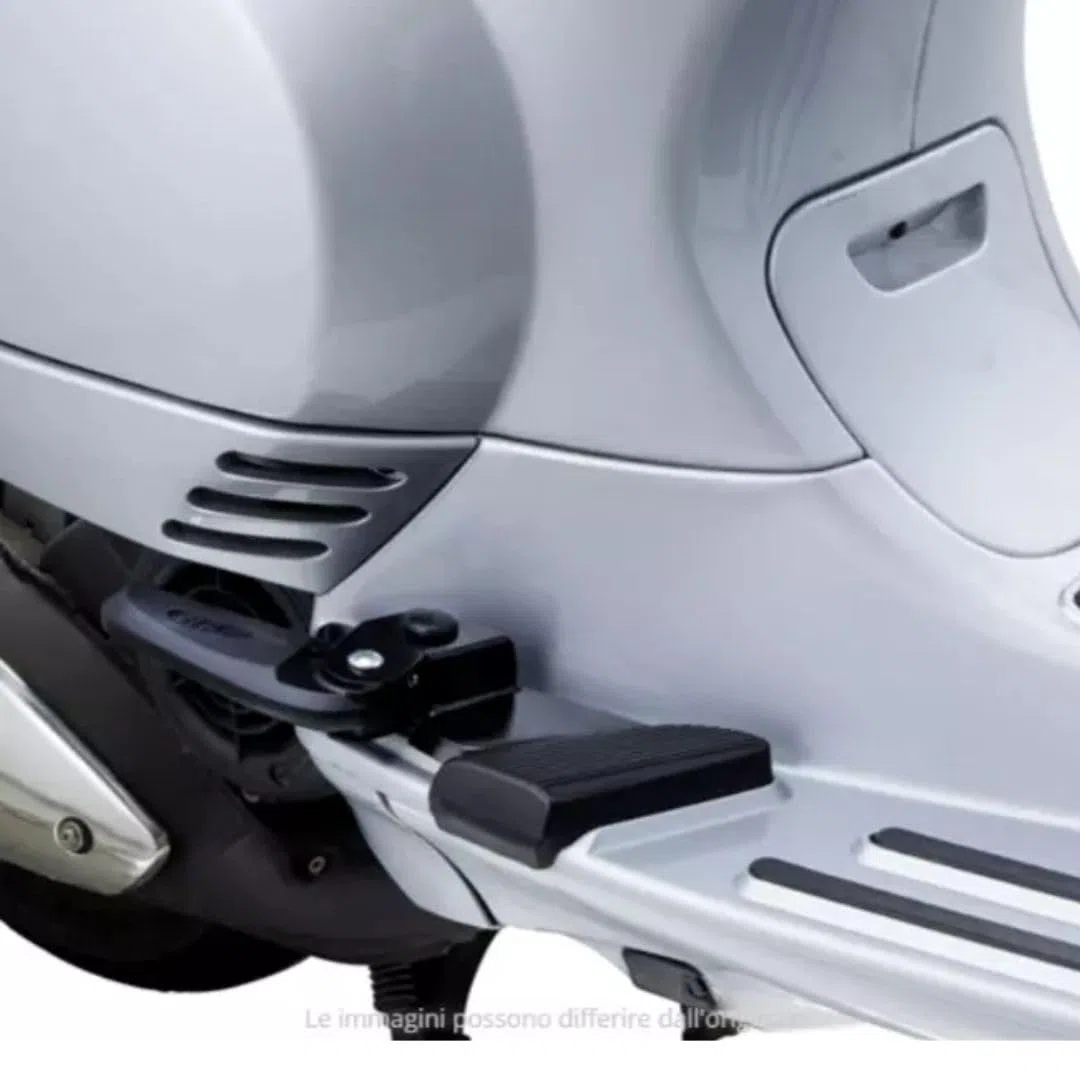 POGGIAPIEDI PEDANA SIP NERO LUCIDI RICHIUDIBILI ADATTO PER VESPA 50 125 150 LX