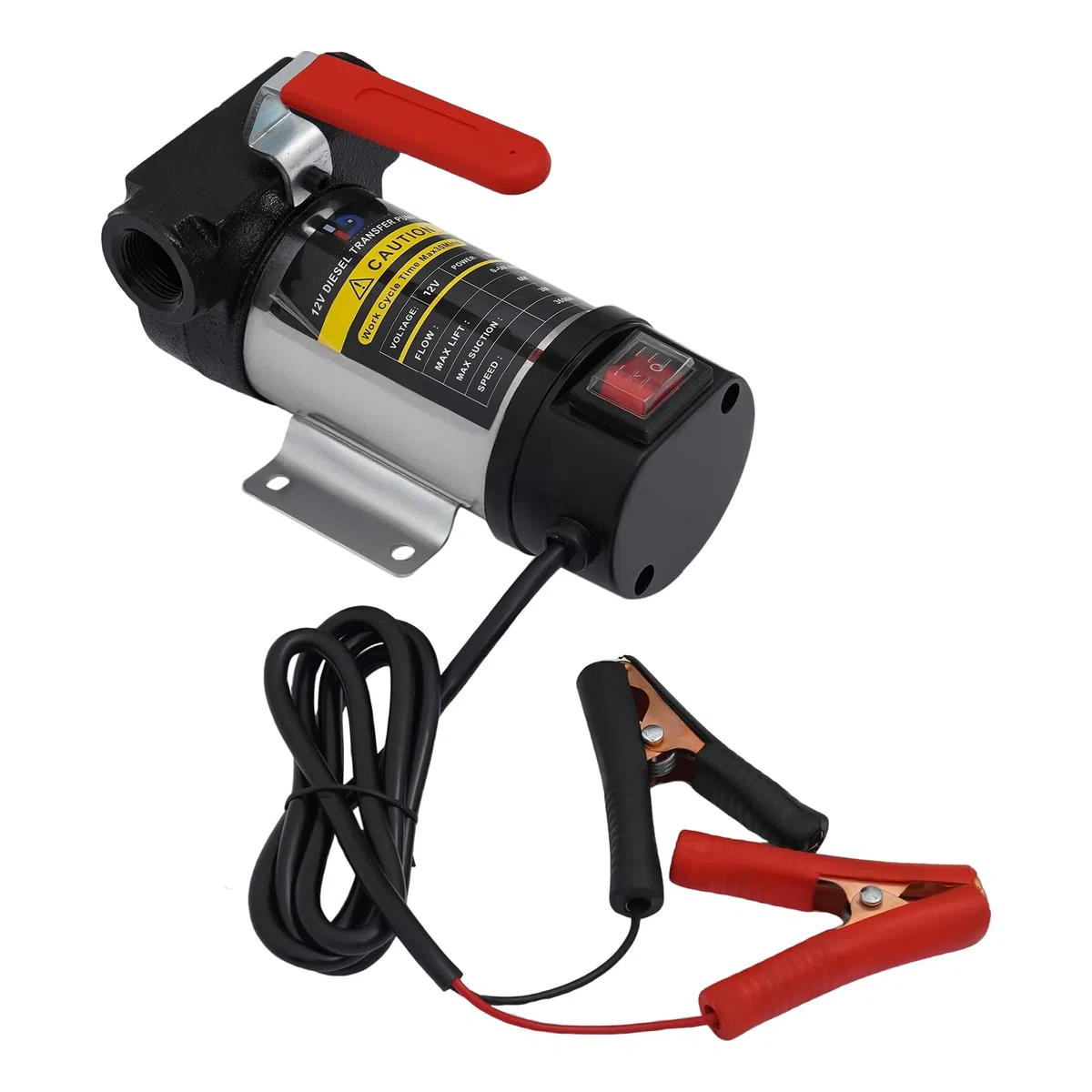 Pompa diesel, pompa per carburante 12 V, pompa per olio, pompa gasolio autoadescante con pistola di erogazione e tubo flessibile, pompa di aspirazione 3600 giri/min, per benzina, olio motore, acqua