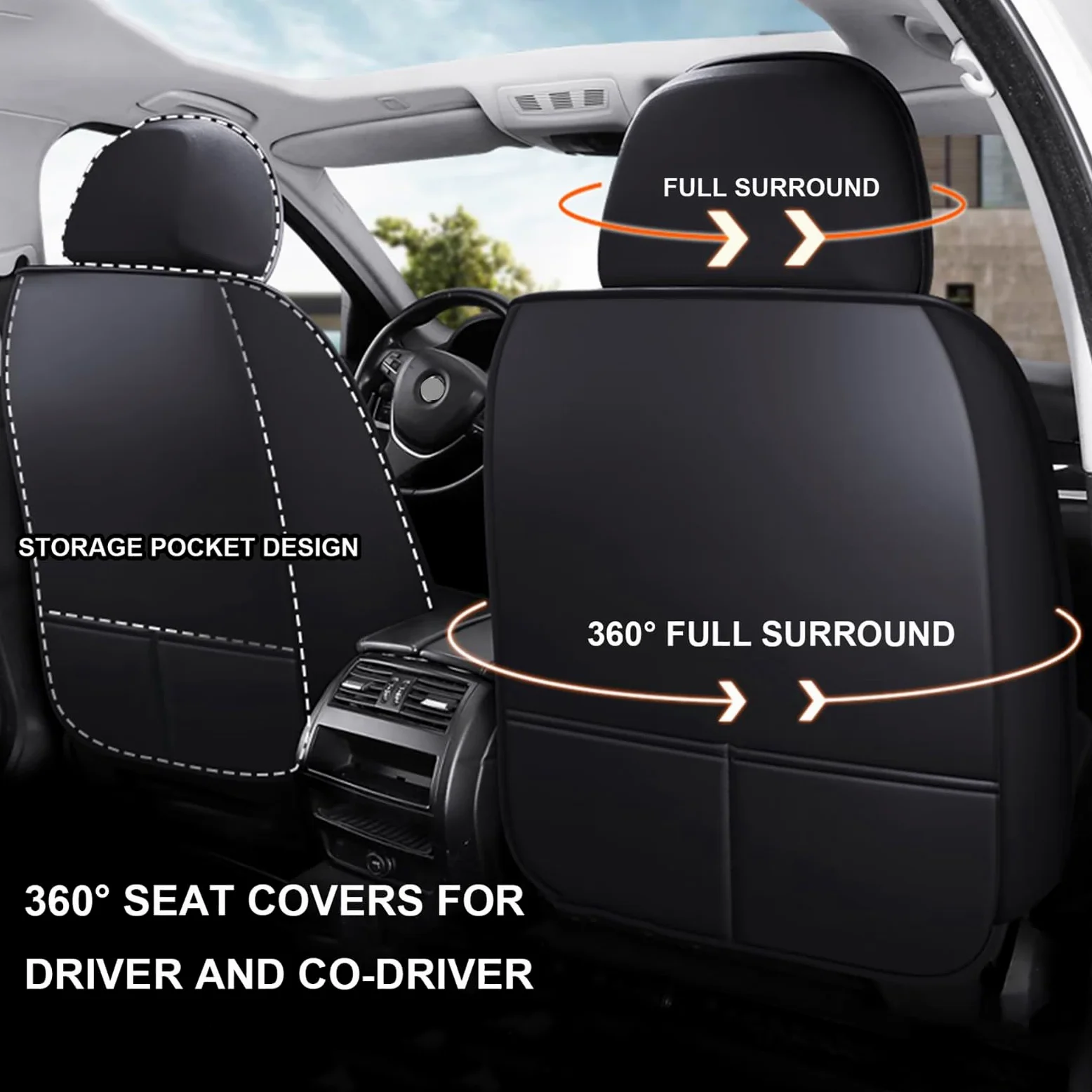 FIENZA Coprisedili per Dacia Duster 2026 5 Posti Universali Auto Accessori,Similpelle Impermeabile Copri Sedili Auto Traspirante Anti-graffio,Compatibili Airbag Laterali,Facile Installazione(Marrone)