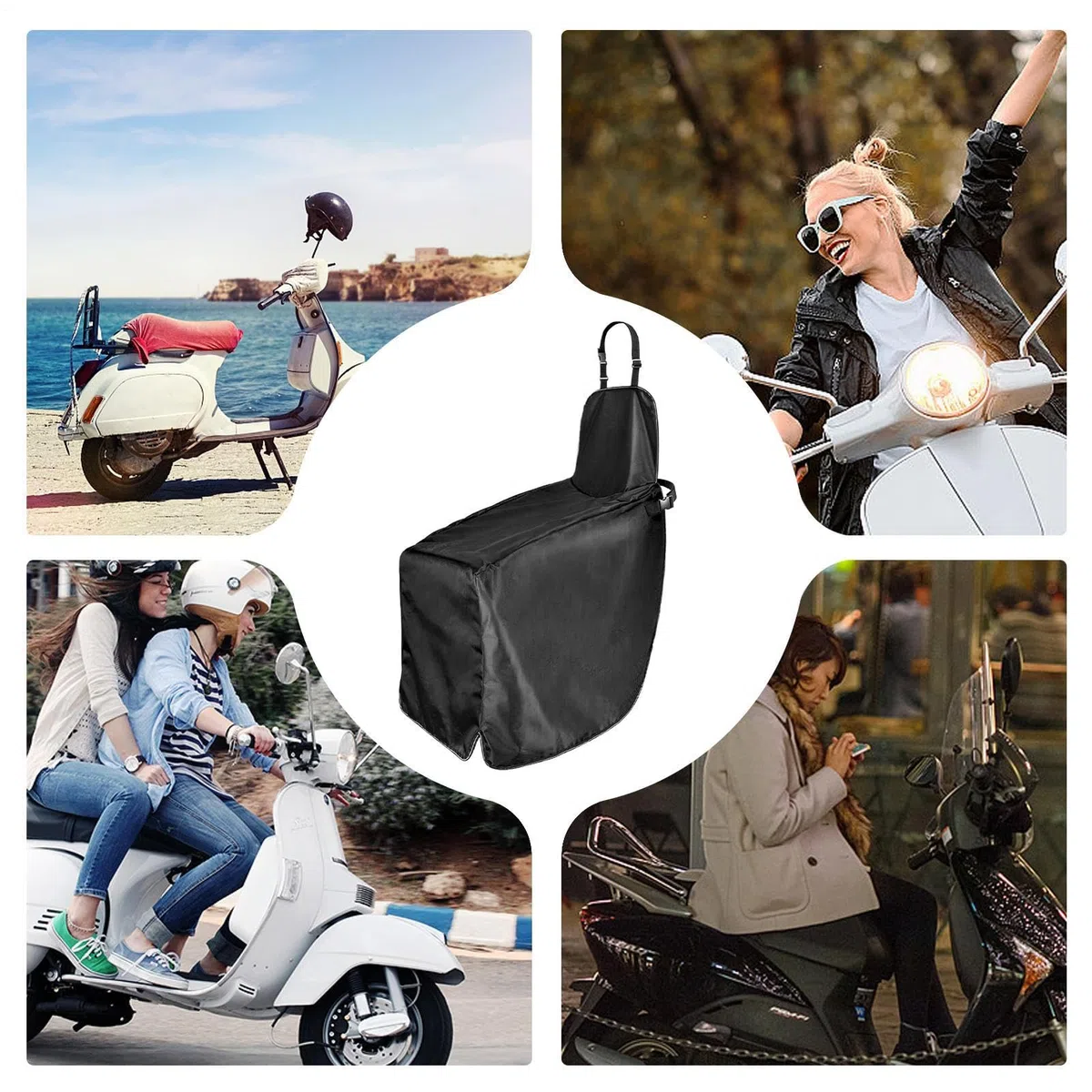 Coprigrembiule per gamba da scooter, copertura per gamba da motociclo, protezione per gambe antivento e antipioggia, copertura invernale per leggings da scooter, copertura impermeabile per ginocchia