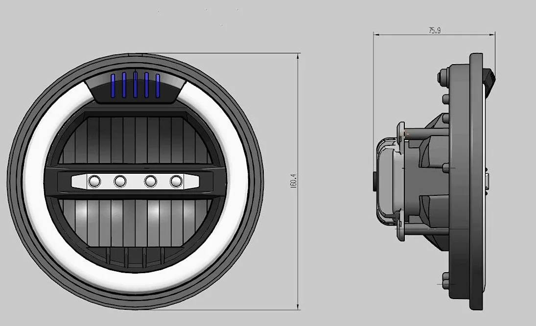 Puig 1944N fari LED per motociclette con alta potenza luminosa e design efficiente per migliorare visibilità e sicurezza, Nero