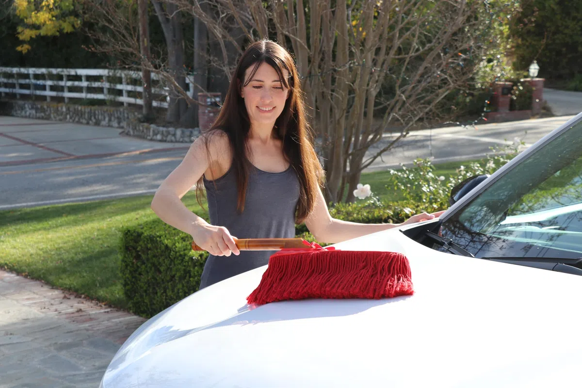 California Car Duster CCD-Original Standard Car Duster con Manico in Legno